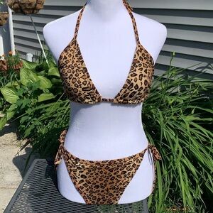 Leopard Print String Bikini